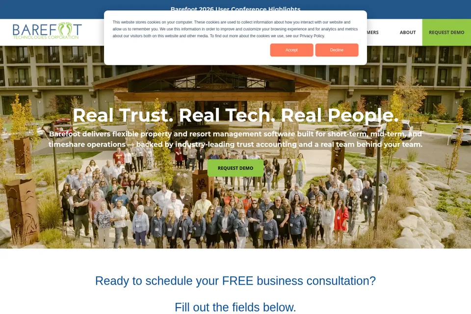 Aperçu de la landing page