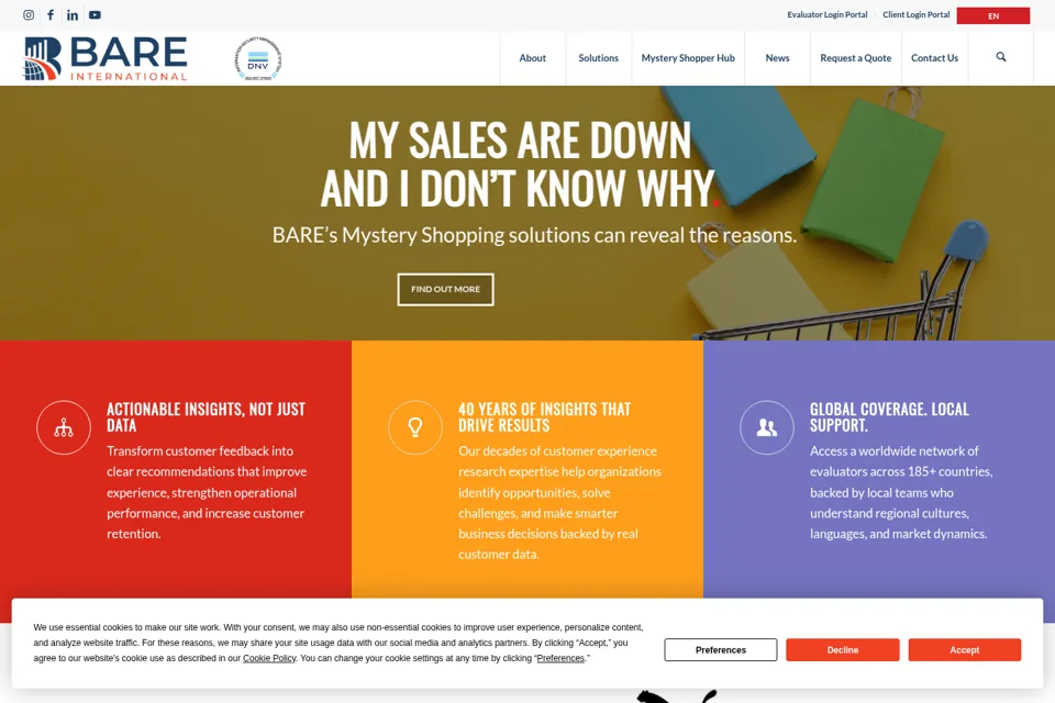 Landing page preview