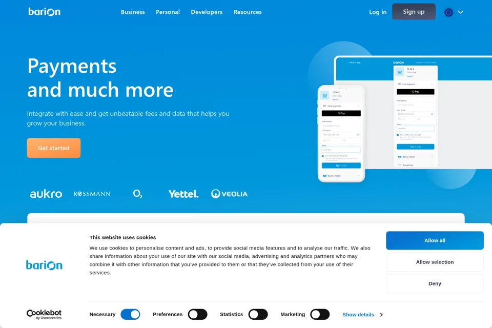 Aperçu de la landing page