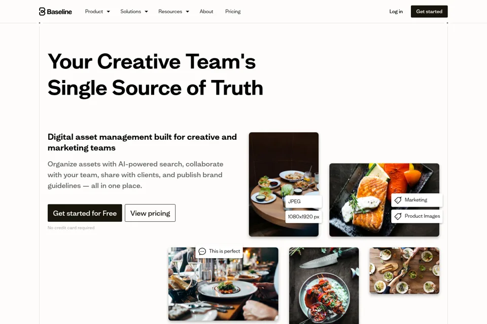 Aperçu de la landing page