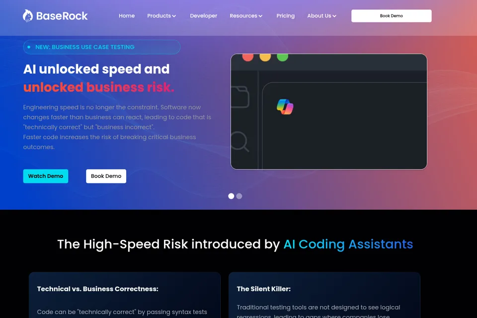 Aperçu de la landing page