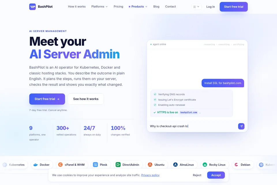Landing page preview
