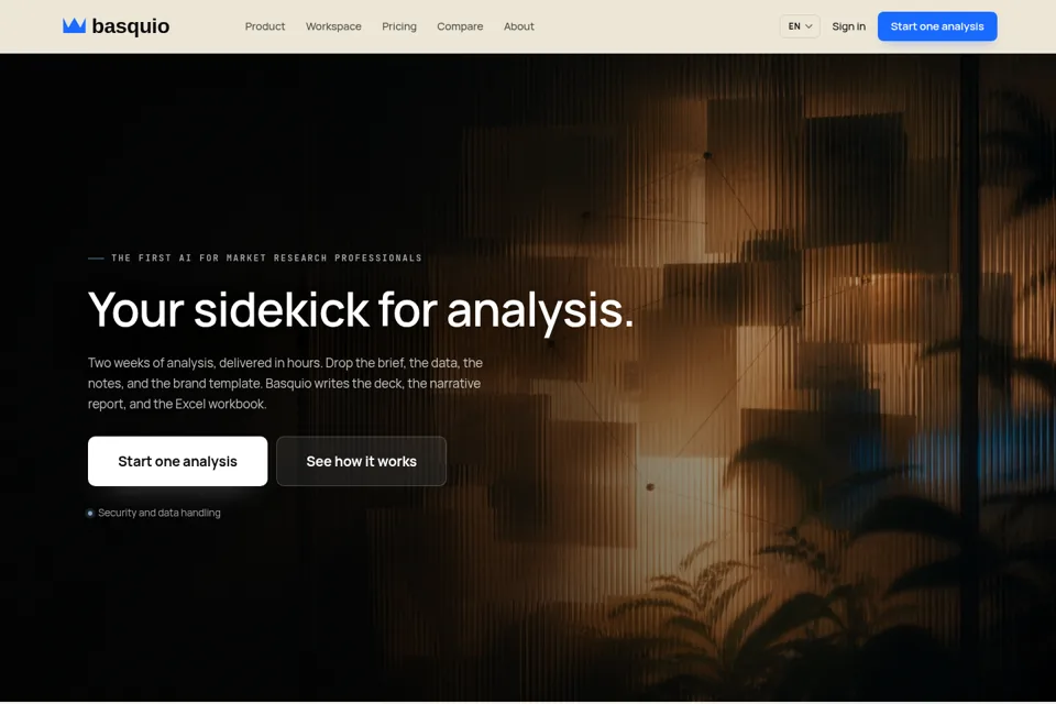 Aperçu de la landing page