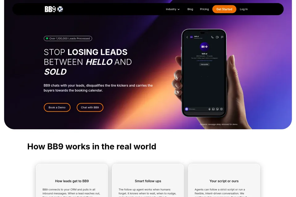 Aperçu de la landing page