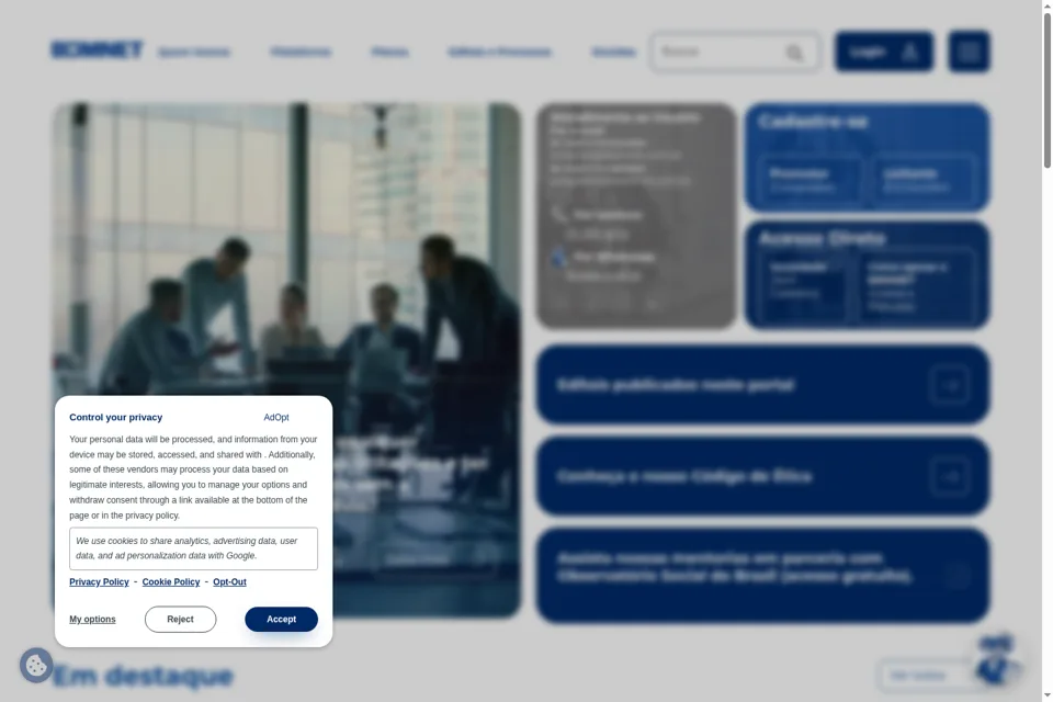 Landing page preview