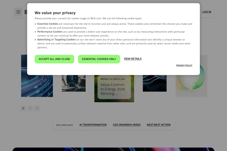 Landing page preview