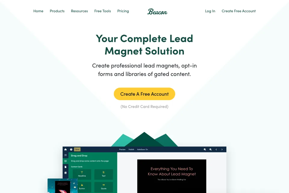 Landing page preview
