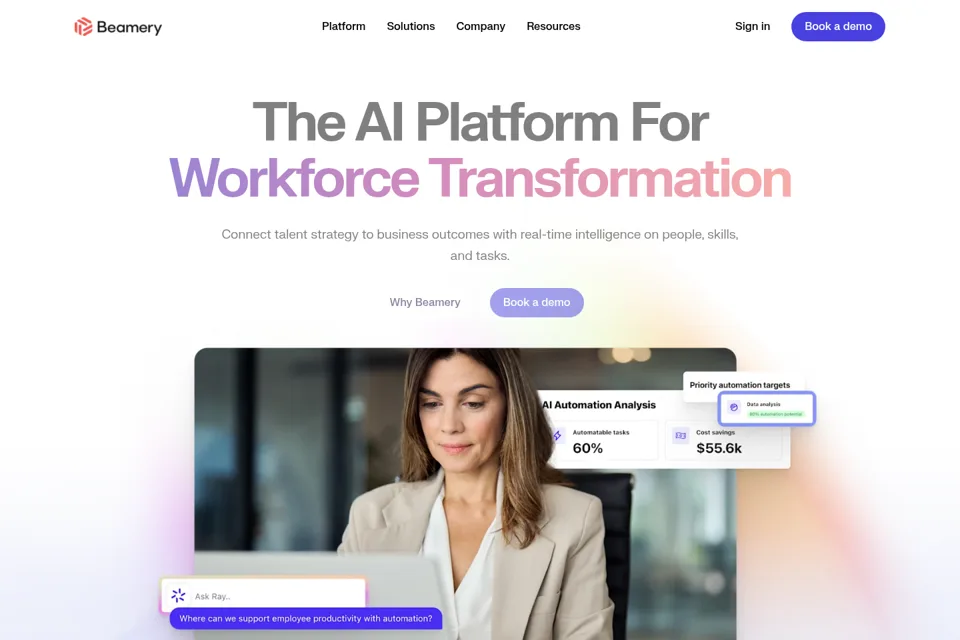 Aperçu de la landing page