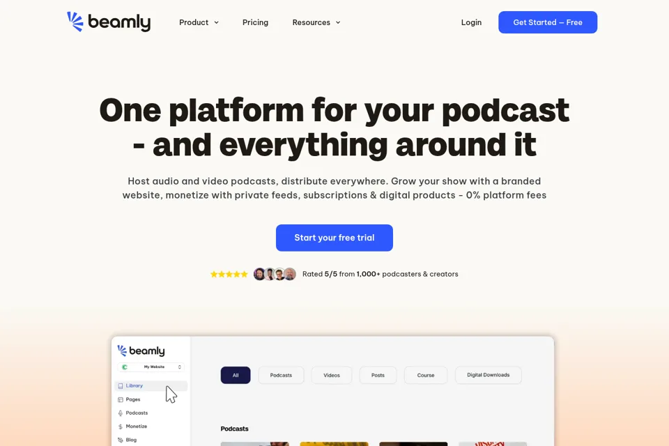 Landing page preview
