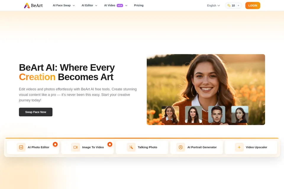 Aperçu de la landing page