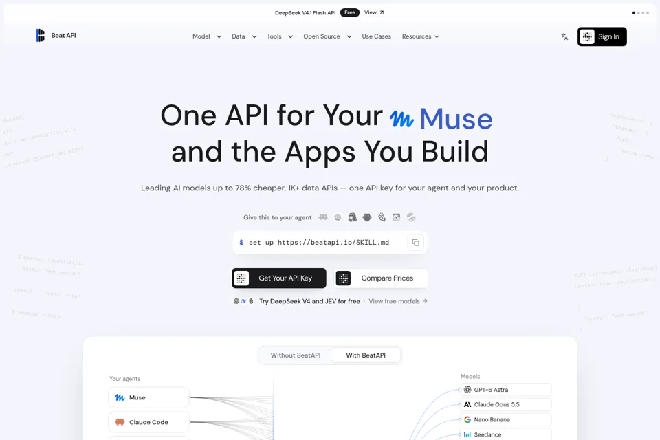 Aperçu de la landing page