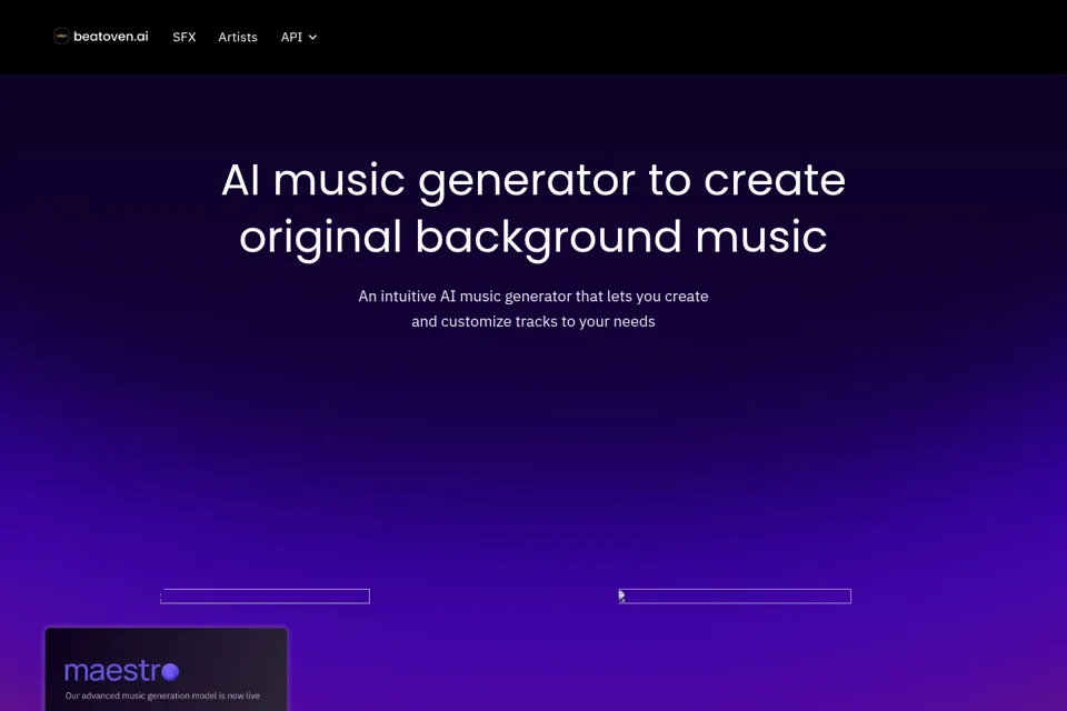 Aperçu de la landing page
