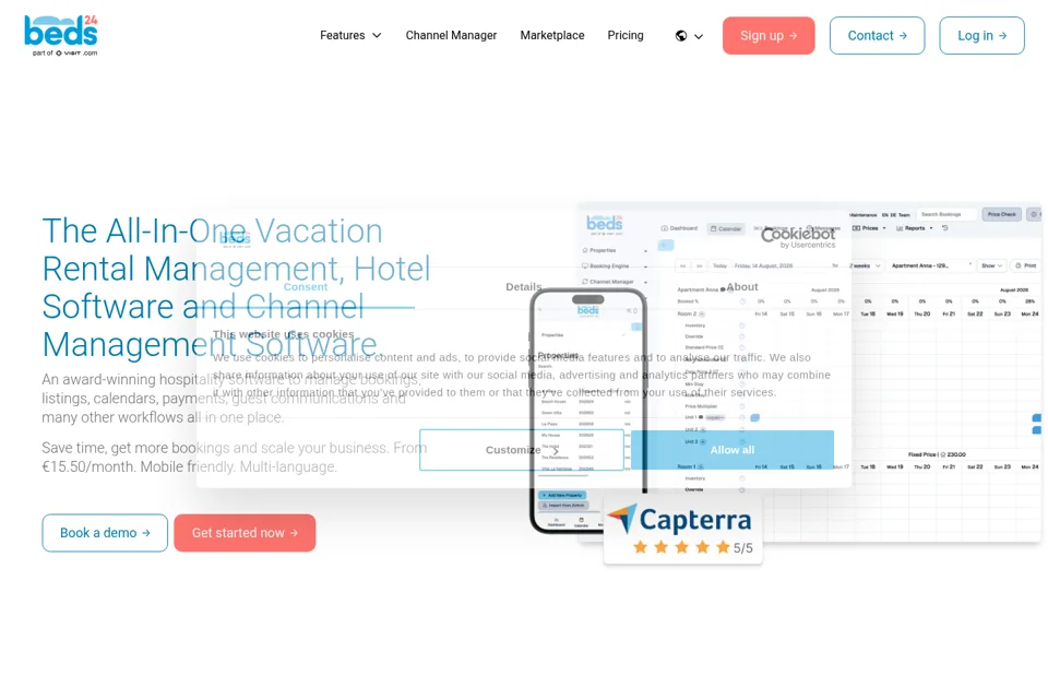 Aperçu de la landing page