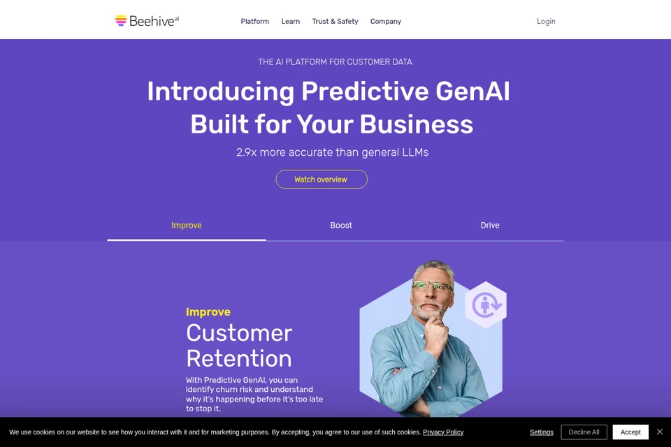 Aperçu de la landing page
