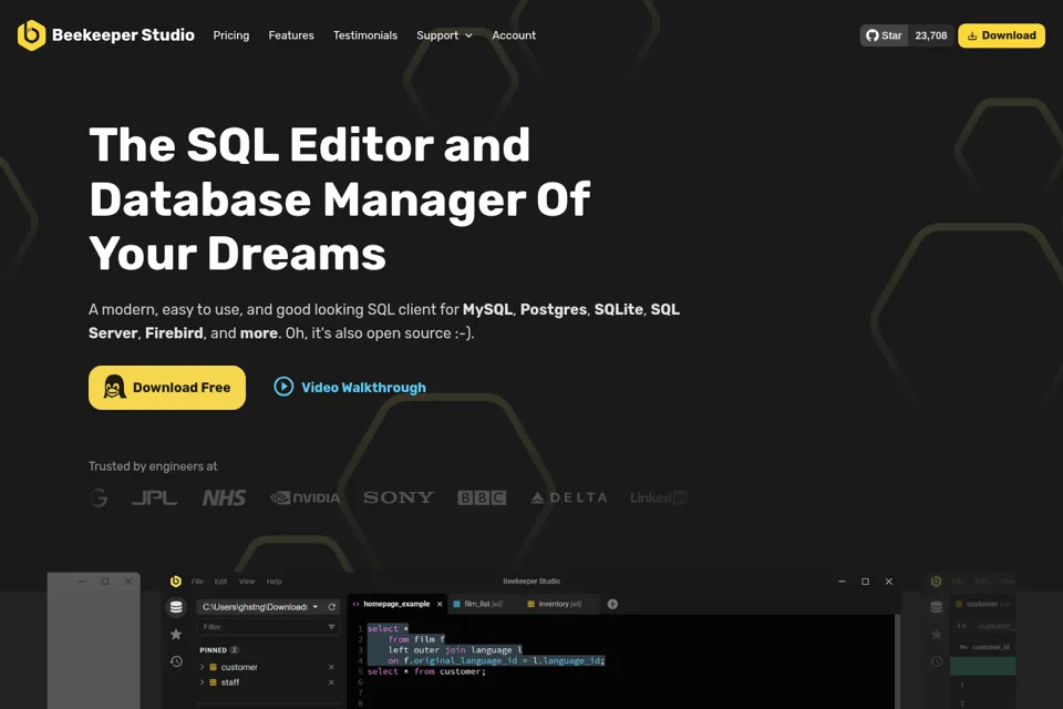 Landing page preview