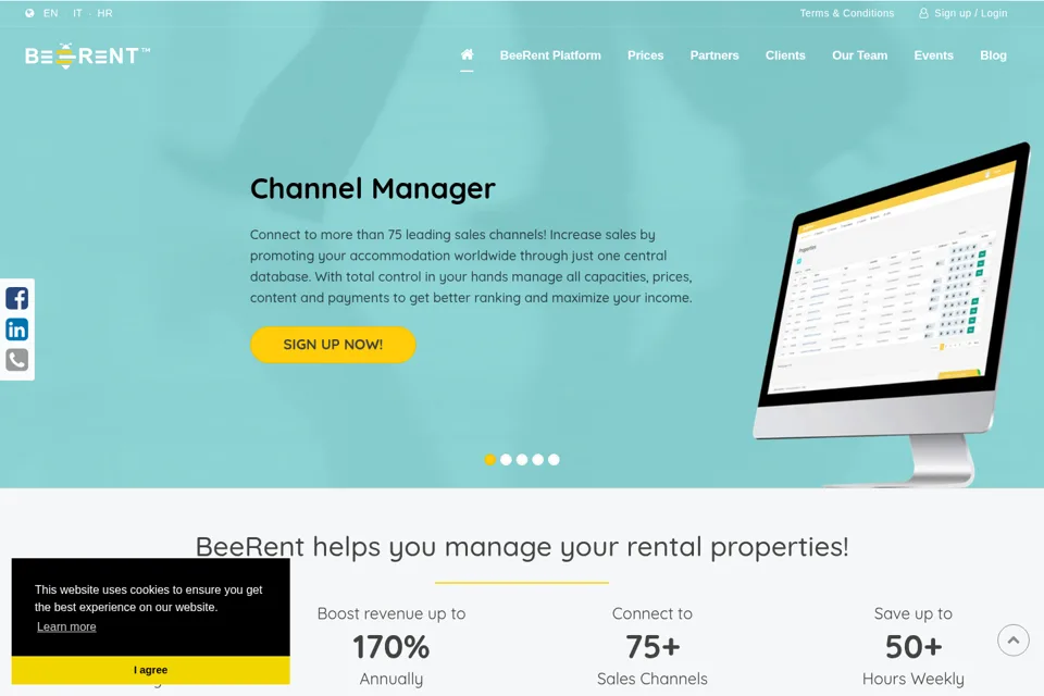 Aperçu de la landing page
