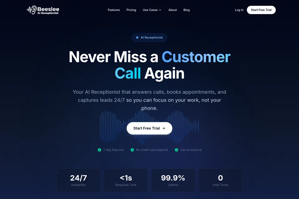 Aperçu de la landing page