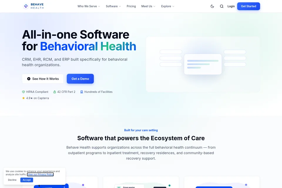 Aperçu de la landing page