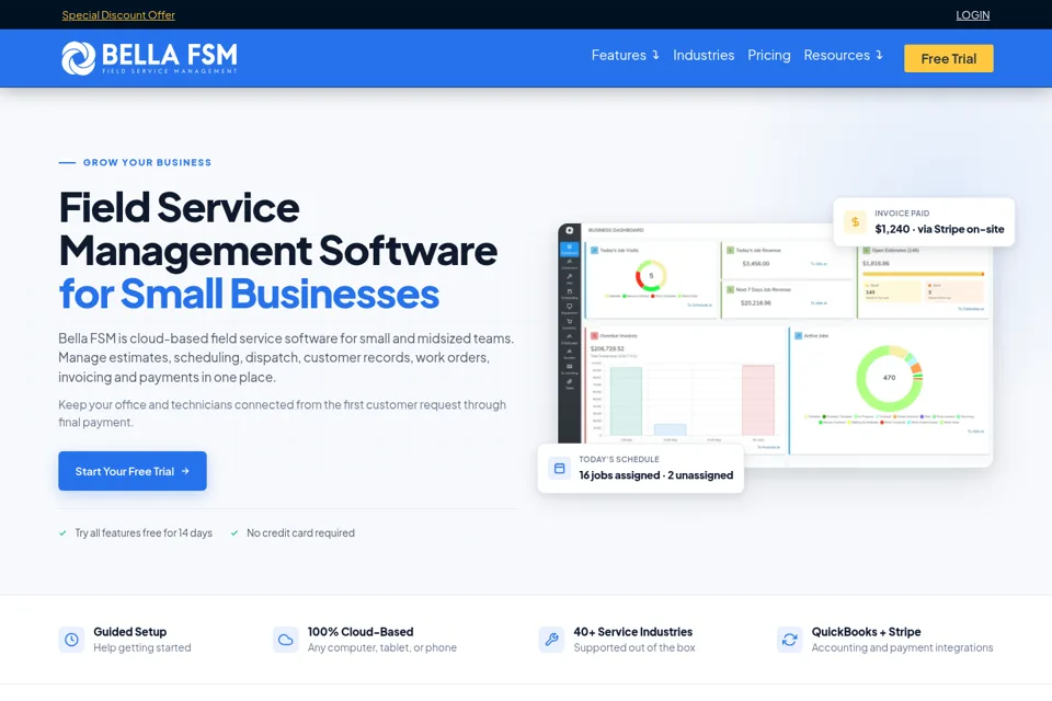 Aperçu de la landing page