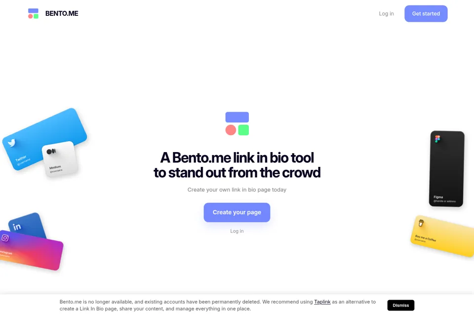 Aperçu de la landing page