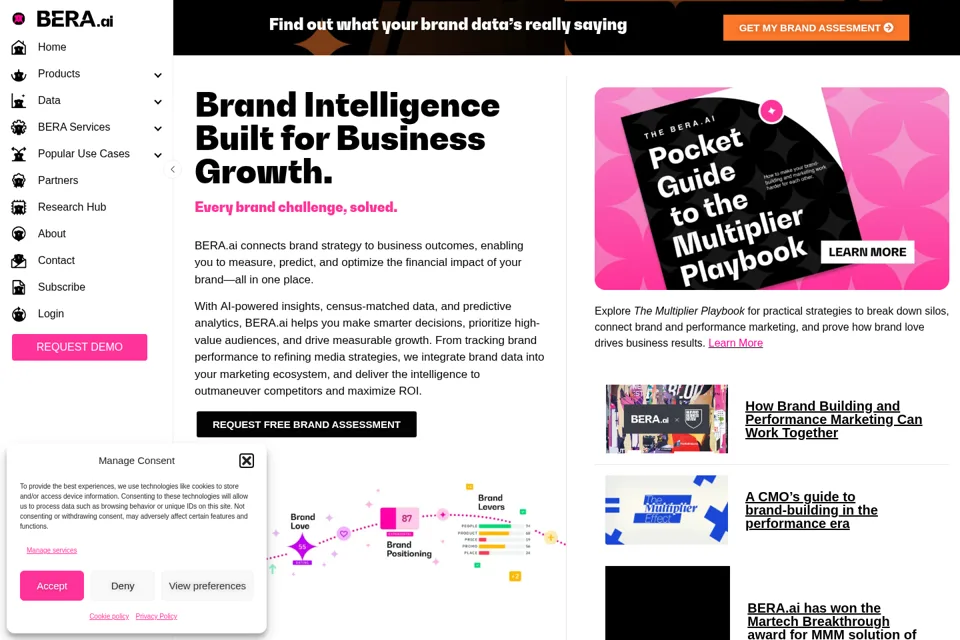 Aperçu de la landing page