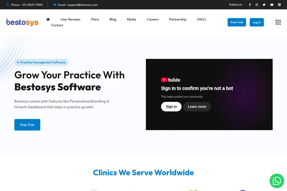 Aperçu de la landing page