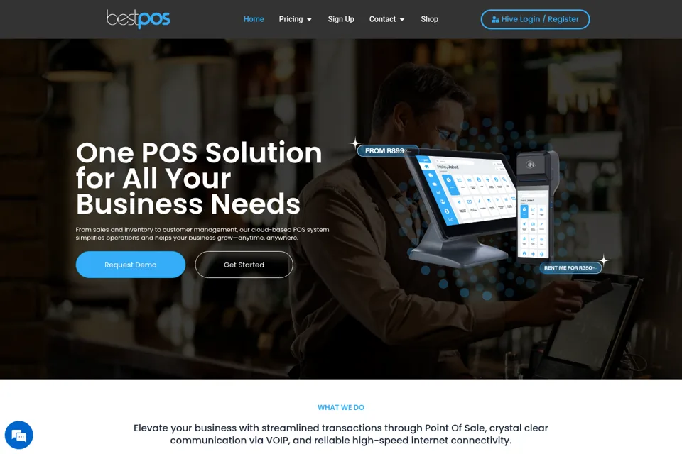 Aperçu de la landing page