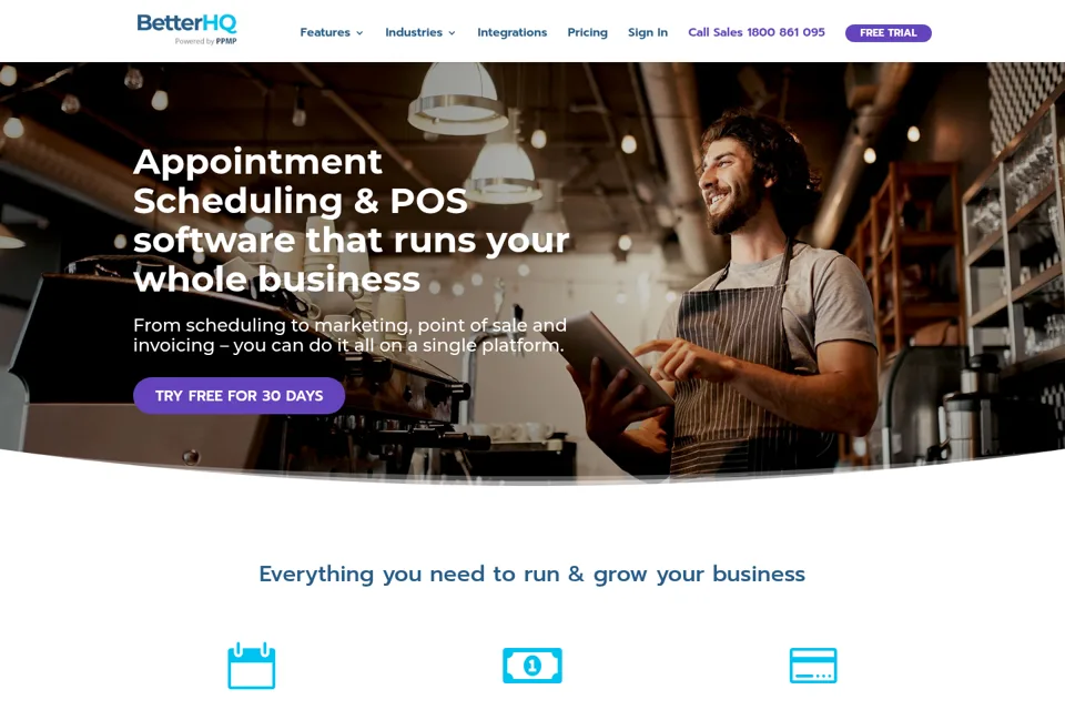 Aperçu de la landing page