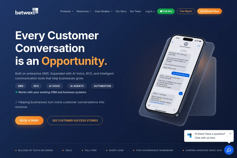 Aperçu de la landing page