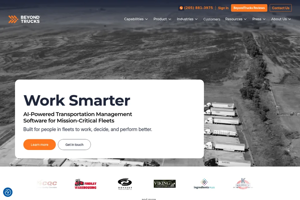 Aperçu de la landing page
