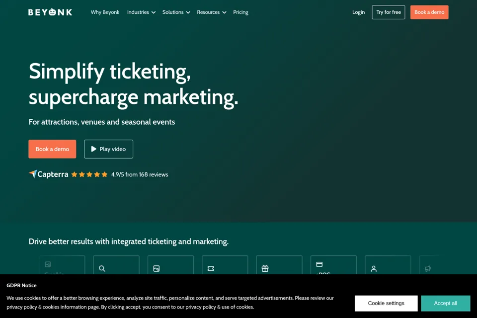 Aperçu de la landing page