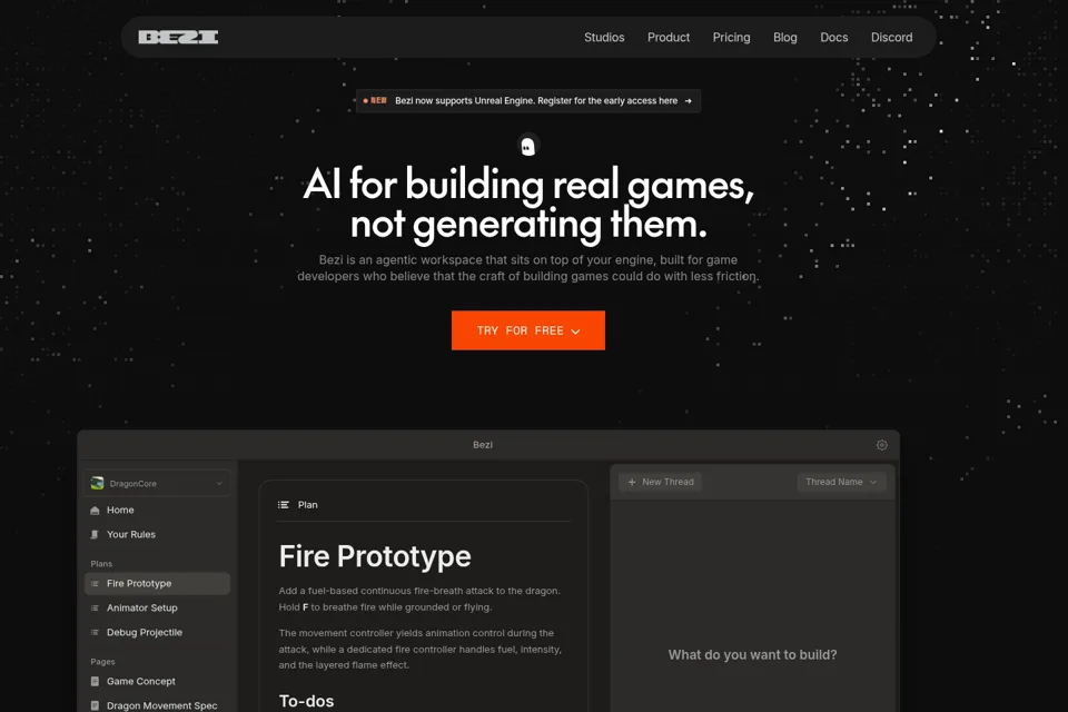 Aperçu de la landing page