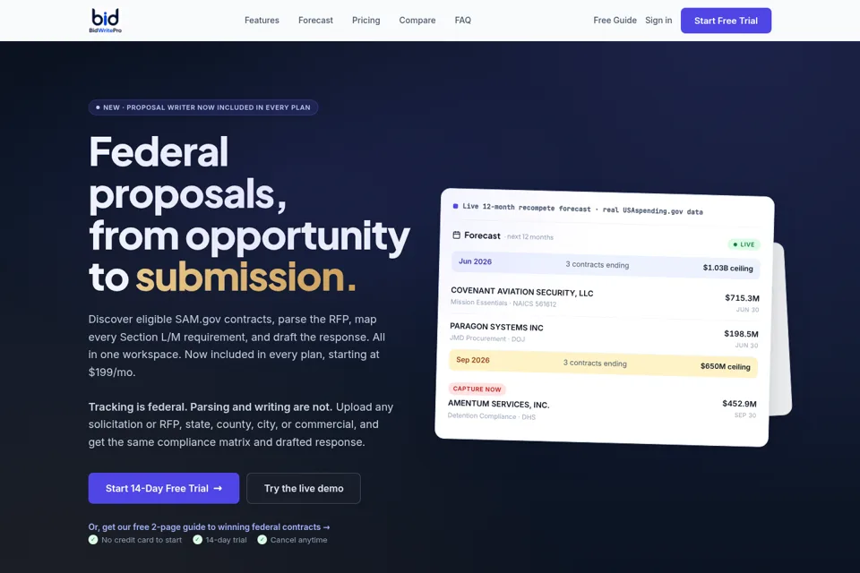 Aperçu de la landing page