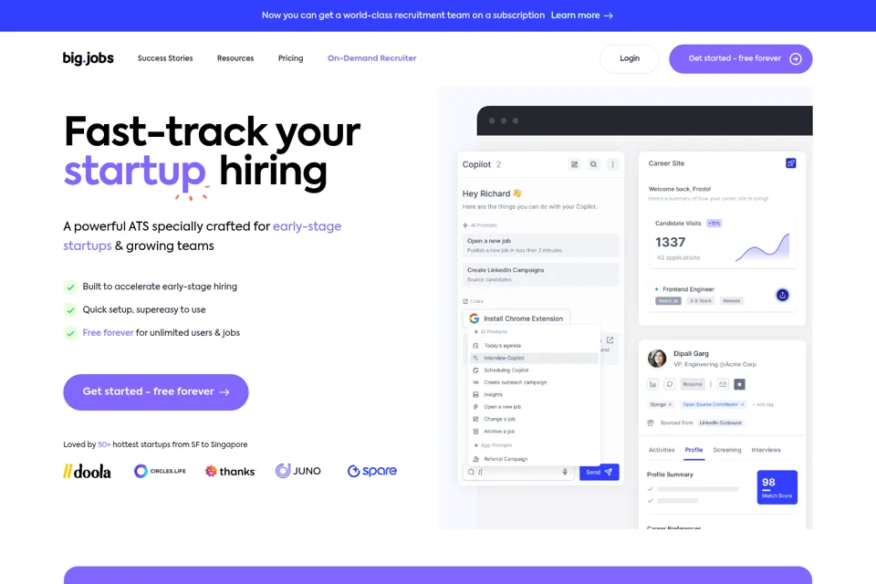 Landing page preview