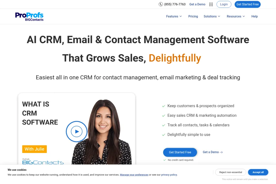 Aperçu de la landing page