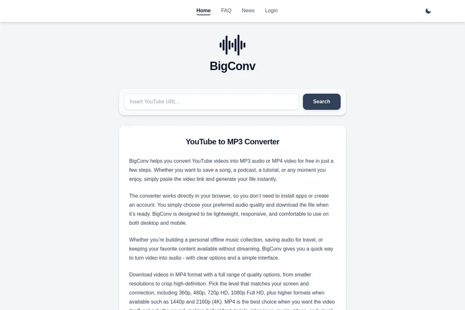 Landing page preview