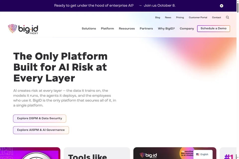 Aperçu de la landing page