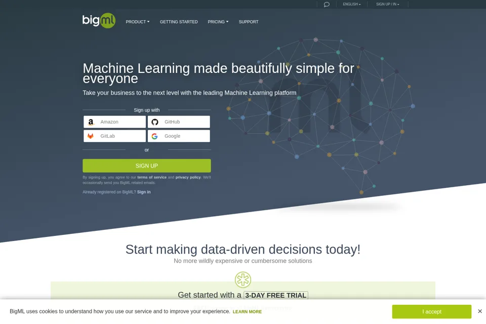 Aperçu de la landing page