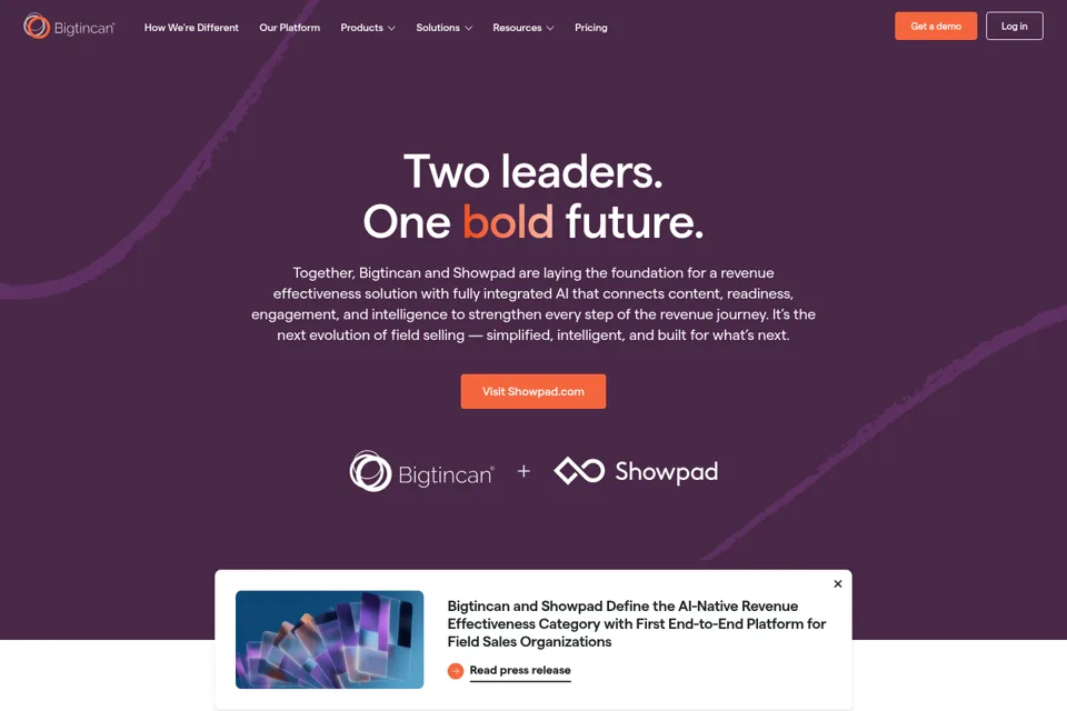Aperçu de la landing page