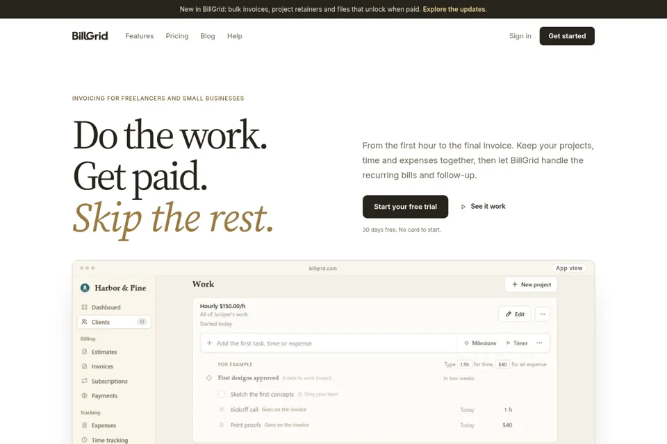 Landing page preview