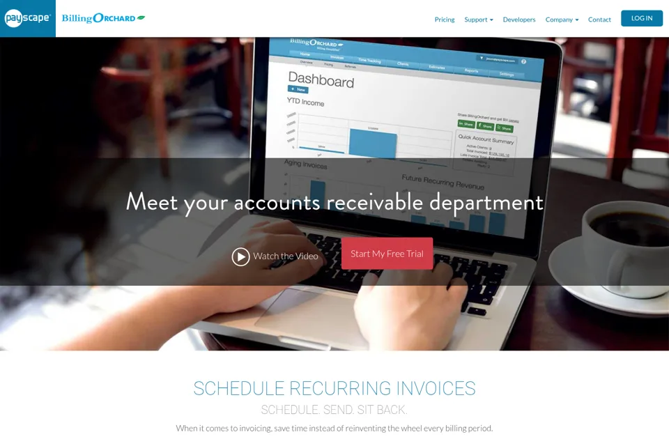 Aperçu de la landing page
