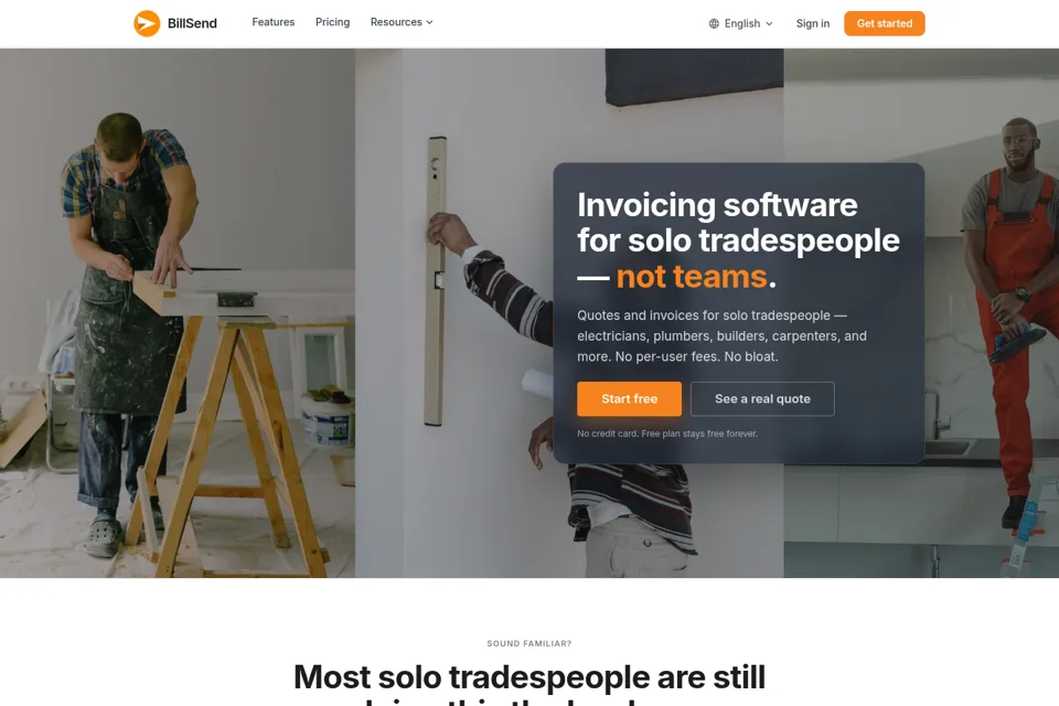 Aperçu de la landing page