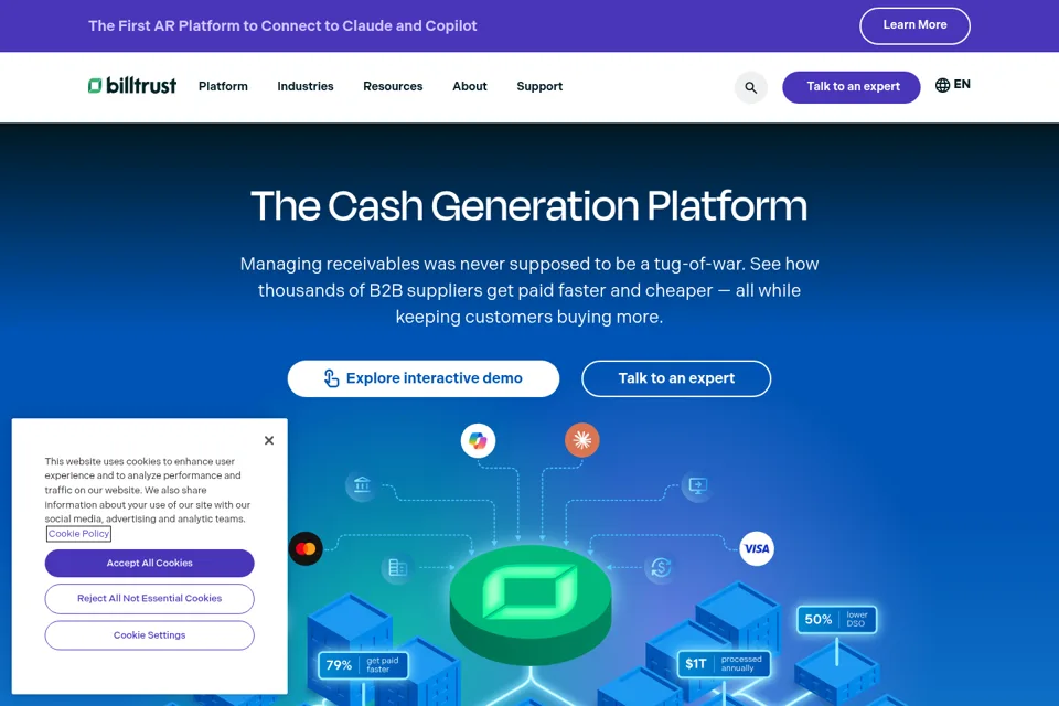Aperçu de la landing page