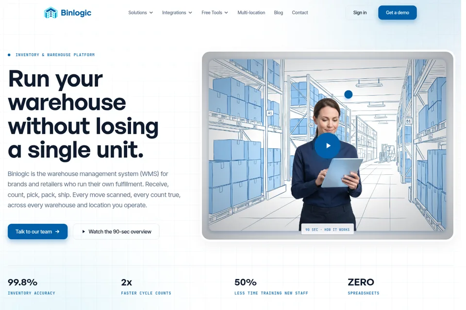 Aperçu de la landing page