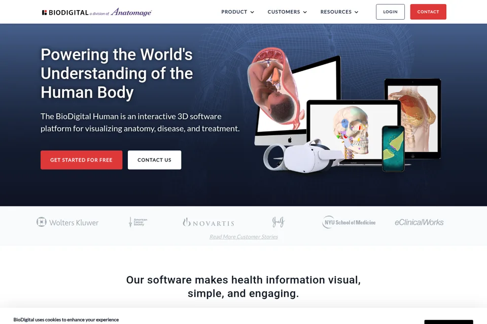 Aperçu de la landing page