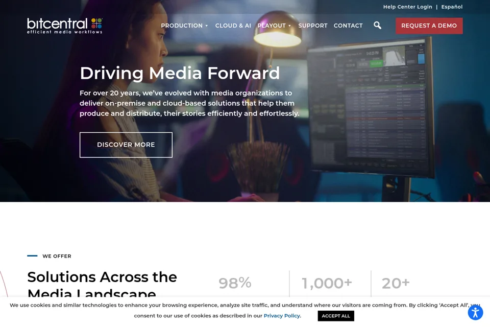 Aperçu de la landing page