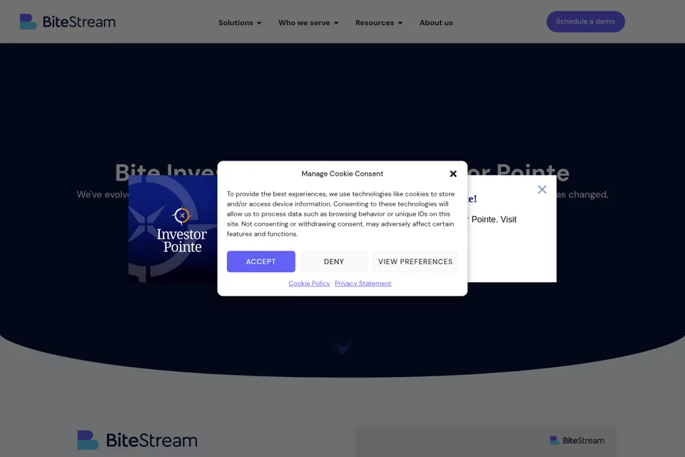 Aperçu de la landing page