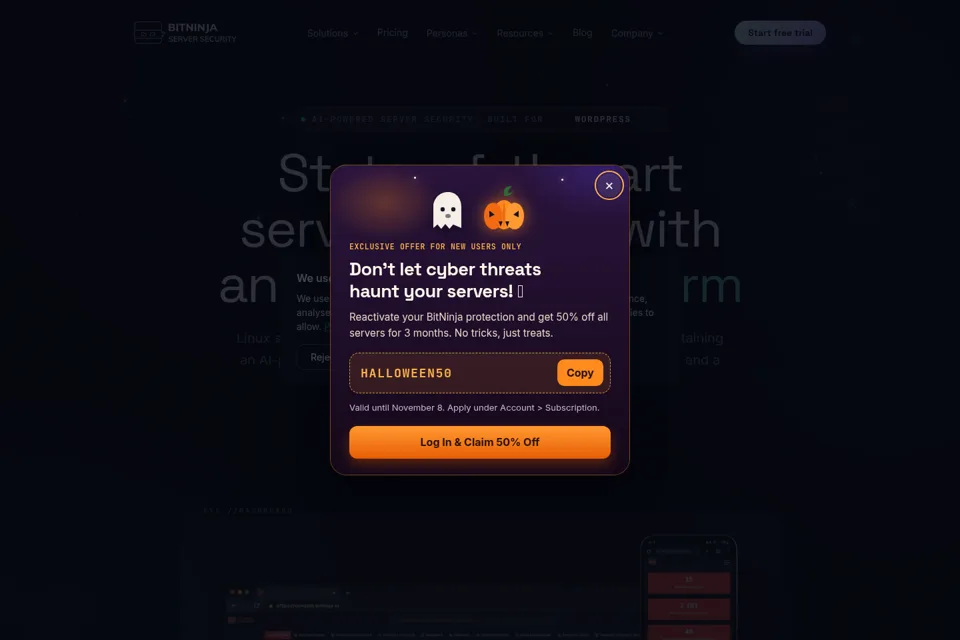Aperçu de la landing page