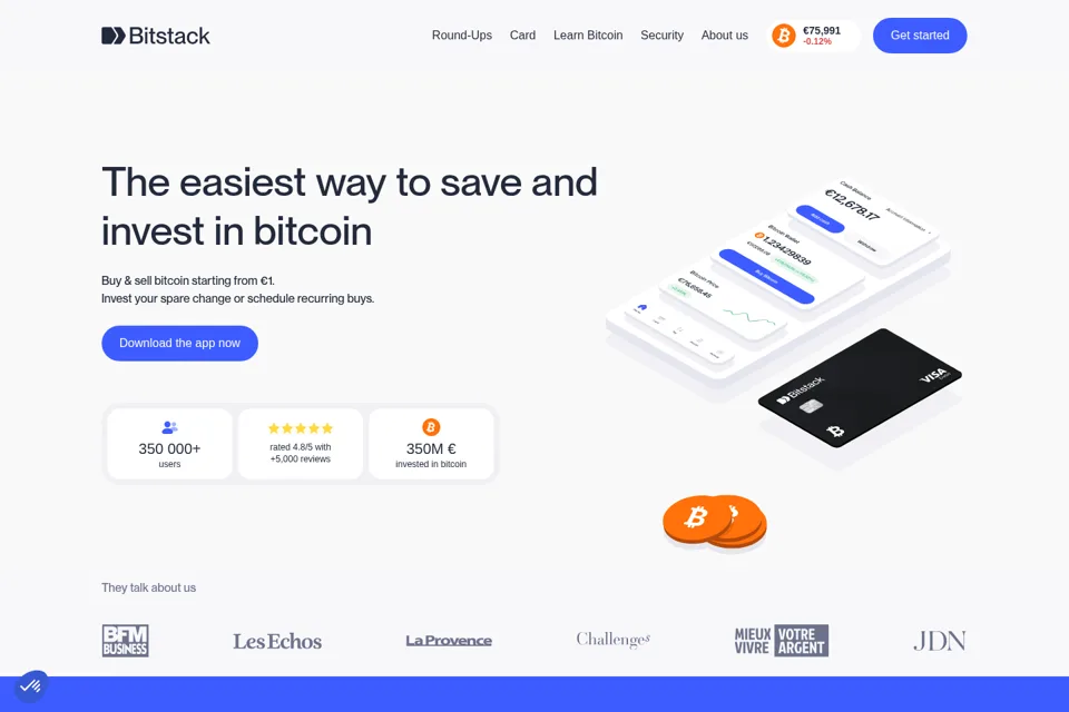 Aperçu de la landing page