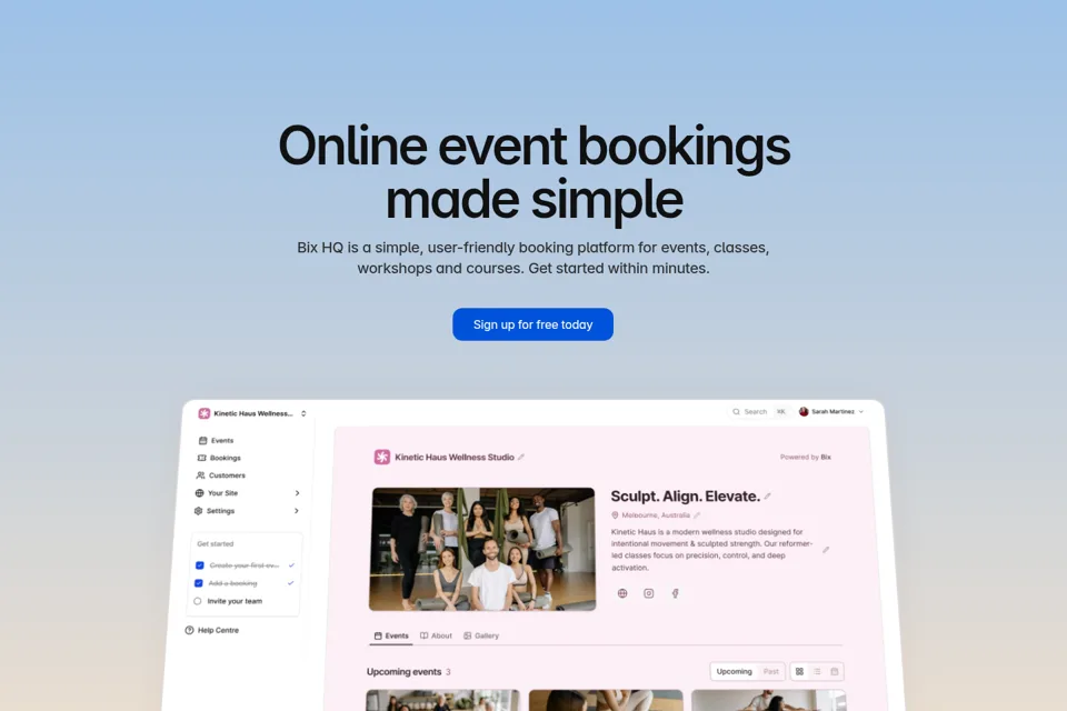 Aperçu de la landing page